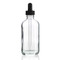 4 oz Clear Boston Round Glass Bottle with Dropper