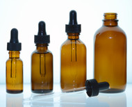 120ml.Amber Boston Round with dropper