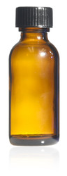 1 oz (30 ml) Amber Boston Round With Cone Caps