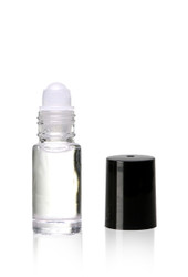 5 ml (1/6 oz) Clear Roll on Bottle w/Ball & Caps