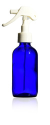 4 oz (120 ml) Cobalt Blue Boston Round w/Mini Trigger Spary