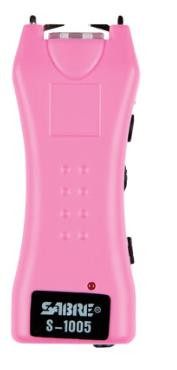 Sabre Dual Capacitor Stun Gun with LED Flashlight - Pink ...