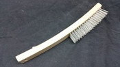 Stainless Brush, 4 Row,  Wooden Handle