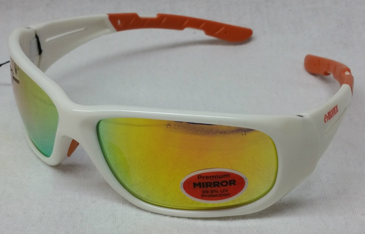 orange and white sunglasses