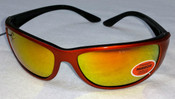 Elvex Safety Sunglasses Copper frame/Orange mirror