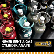 NEVER PAY RENT ON A WELDING GAS CYLINDER AGAIN! ARGON, OXYGEN, ACETYLENE, MIG GAS 