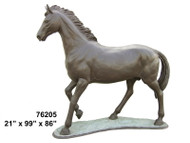 Life-size Bronze Walking Horse
