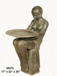 Art Deco Girl Holding Tray - SALE! - Take an Extra 25% Off - Discount Applied at Checkout