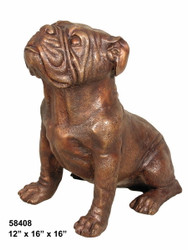 16" Sitting Bulldog - SALE! - Take an Extra 25% Off - Discount Applied at Checkout