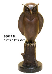 Perching Owl - 20" Design, with Marble Base