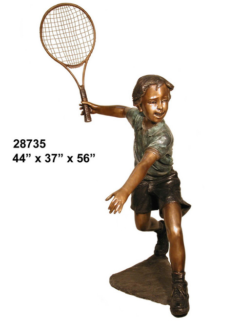 Boy Playing Tennis