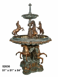 84" Tiered Fountain - Equine Theme
