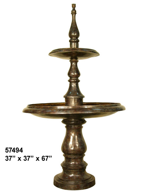 Tiered fountain, two tiers, simple design