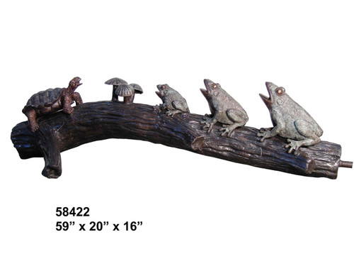 Frogs & Turtles on a Log