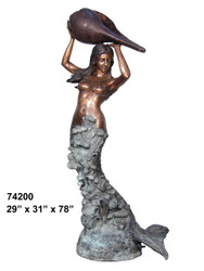 Mermaid Holding a Shell Fountain