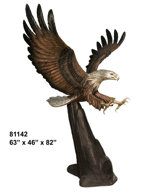 Swooping Eagle with Rock Formation Base