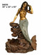 Mermaid with Shell on Rock Formation (Recirculating Base)