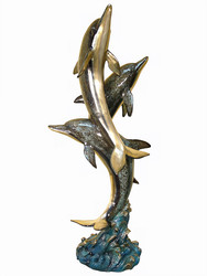 3 Dolphins Fountain - Special Patina, Style NB