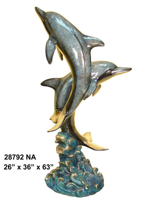 2 Dolphins Fountain - Special Patina, Style NA