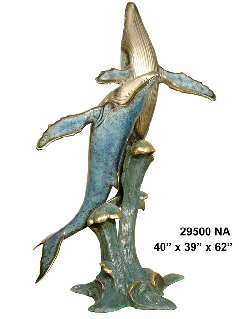 Swimming Whales - Special Patina, Style NA