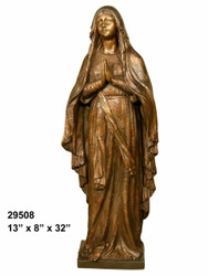 Virgin Mary in Prayer - with Marble Base (not shown) - SALE! - Take an Extra 25% Off - Discount Applied at Checkout