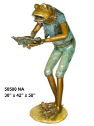 Frog Holding a Lotus Leaf - Special Patina, Style NA