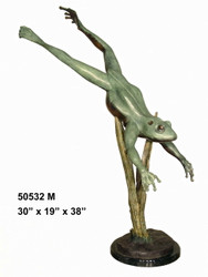Diving Frog with Marble Base
