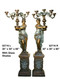 80" Lamps with Maidens on Pedestals, Left & Right Pair - Shades Included (not shown)