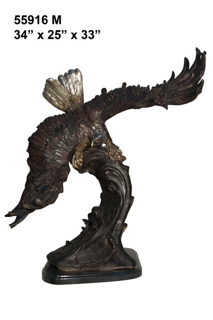 Eagle with Wings Extended - 34" Design - with Marble Base