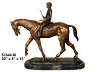 Remington design, "Equestrian Rider" - with Marble Base