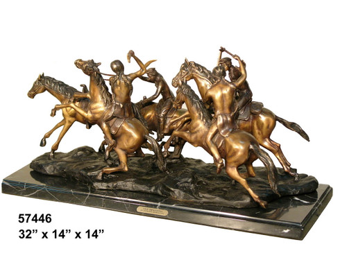 Remington design, "Warriors" - with Marble Base