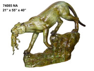 Mountain Lion Carrying Cub - Special Patina, Style NA