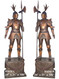Medieval Knights on Pedestals - Left & Right Pair