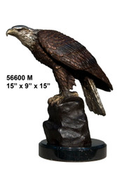 Eagle Perched on a Rock - with Marble Base - SALE! - Take an Extra 25% Off - Discount Applied at Checkout