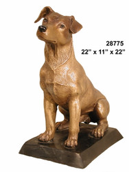 Jack Russell Terrier - with Bronze Base