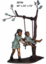 Kids Swinging from a Tree