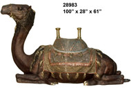 Resting Camel with Ornate Saddle - 100" Design