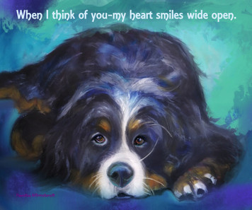 (H) Bernese Mountain dog "you make my heart smile"