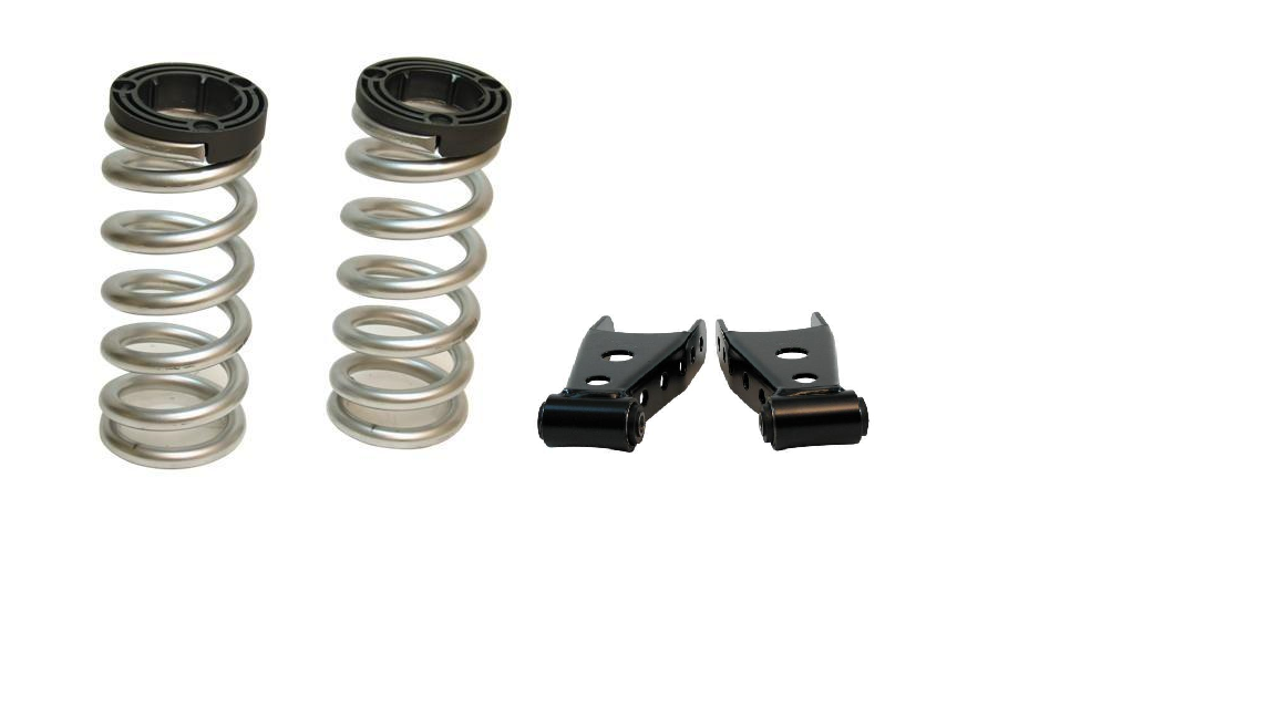 HD Suspension 2" Lowering Drop Shackles Kit 2015-2019 Ford F150 Rubber