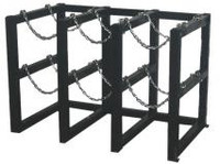 6 Cylinder Storage Rack 3 Cyl Wide x 2 Cyl Deep Steel Chains Custom