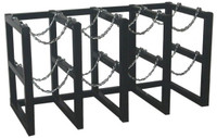 8 Cylinder Storage Rack 4 Cyl Wide x 2 Cyl Deep Steel Chains Custom