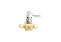 Diaphragm Packless Valve Brass 90° lever High Purity 1/4" Compression X 1/4" Compression Model 8311-T4FF