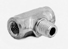 Stainless Steel Male Branch Tee Model 4-4-MBT-SS 1/4" NPT Male x 1/4" NPT Female x 1/4" NPT Female