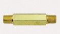 Brass Male Hex Long Nipple Model 4-2MHLN-2.5-B 1/4" NPT Male x 1/8" NPT Male 2.5" Long