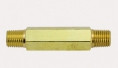 Brass Male Hex Long Nipple Model 4-4MHLN-2.0-B  1/4" NPT Male x 1/4" NPT Male 2" Long