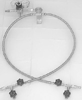 A7 Brass Protocol Dual Station Manifold 36" Stainless Steel Pigtails With Check Valves Model D917H-3-CV