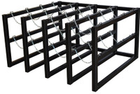 16 Cylinder Storage Rack 4 Cyl Wide x 4 Cyl Deep S.S. Chains (Stainless Steel) Custom