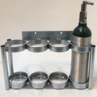 4 Cylinder Wall Mount Rack for M6 (3.20" DIA) Oxygen Cylinders Custom