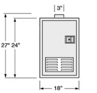 Gas Safety Storage Cabinet for 1 Lecture Bottles Cylinders 18"W X 18"D X 24"H Model 3100C Custom
