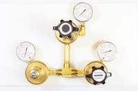 High Purity High Flow Semi-Auto Brass Changeover Manifold 0-125 PSIG 36" SS Pigtails Model 916HF-1-125-FPB604-3-CGA